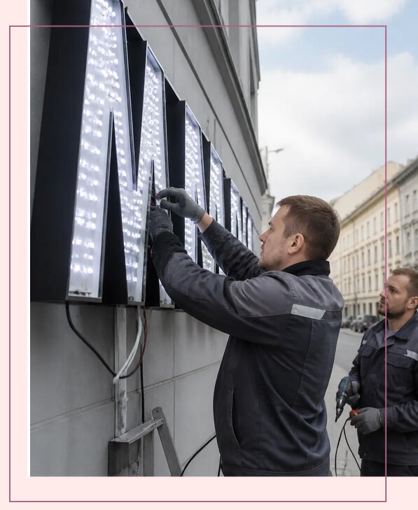 Изготовление и монтаж светодиодных LED вывесок в Нижнекамске